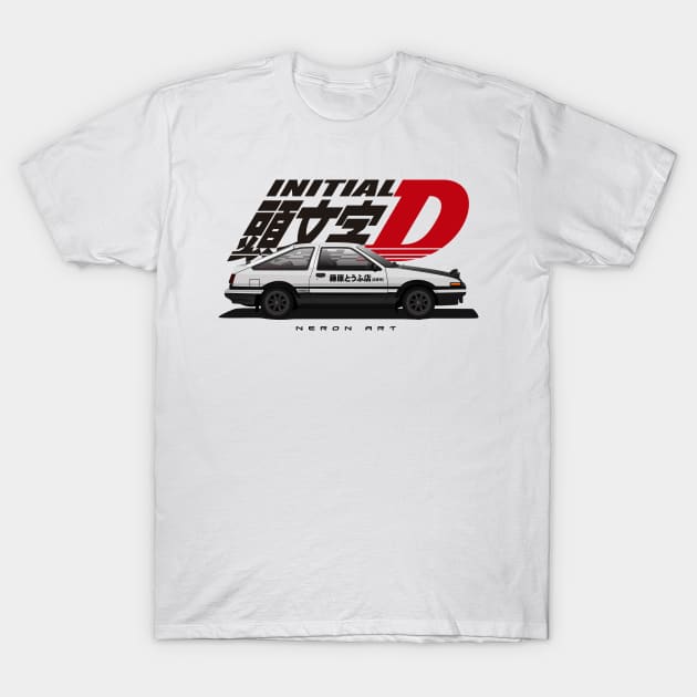 AE86 INITIAL D T-Shirt by Neron Art